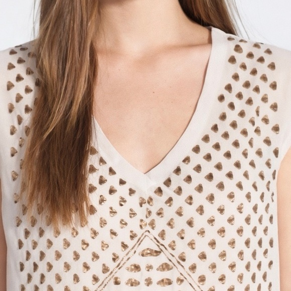 SEARCH FOR SANITY EMBELLISHED V-NECK TOP - Picture 2 of 4